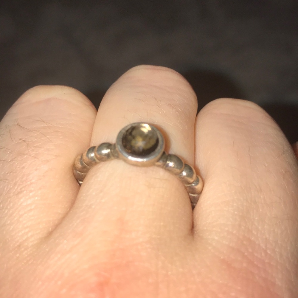 Pandora Ring Amber Stone